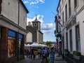 Market in Keswick in north-western England, in the heart of the Lake District. Royalty Free Stock Photo